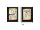 Set Of Two Parents Black Framed Print Wall Art