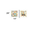 Set Of Two Nursery Pictures White Framed Print Wall Art