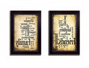 Set Of Two Friends and Family Black Framed Print Wall Art