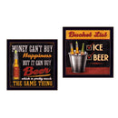 Set Of Two Bucket List Black Framed Print Wall Art