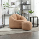 Bedding Bean Bag Sofa Chair High Pressure Foam With Footrest