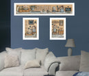 Set Of Three Where Family And Friends Gather 2 White Framed Print Wall Art