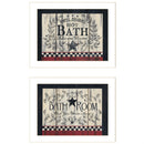 Set Of Two Hot Bath 10 White Framed Print Wall Art