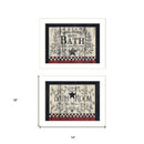 Set Of Two Hot Bath 10 White Framed Print Wall Art