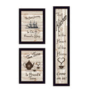 Set Of Three The Kitchen Collection Ii 2 Black Framed Print Kitchen Wall Art