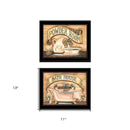 Set Of Two Bath And Powder Room 2 Black Framed Print Wall Art