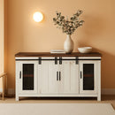 65 Inch Solid Wood TV Stand With Ample Storage Cabinet