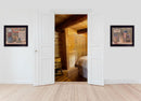 Set Of Two God Bless Or Sweet Land 3 Black Framed Print Wall Art
