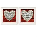 Set Of Two Love Without Measure White Framed Print Wall Art