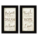 Set Of Two Faith Or Believe 2 Black Framed Print Wall Art