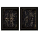 Set Of Two Airplane Patent I And Ii 2 Black Framed Print Wall Art