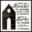 Set Of Two House Or Blessing Black Framed Print Wall Art