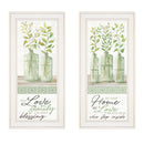 Set Of Two Home And Family White Framed Print Wall Art