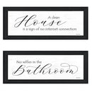 Set Of Two Household Humor 2-Piece 2 Black Framed Print Wall Art
