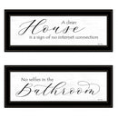 Set Of Two Household Humor 3 Black Framed Print Wall Art