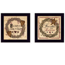 Set Of Two Family Wisdom Ii Black Framed Print Wall Art