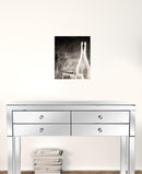 Set Of Two Moody Gray Glassware Still Life 1 White Framed Print Kitchen Wall Art