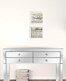 Set Of Two Family Values 1 White Framed Print Wall Art