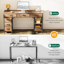 Rustic Brown 47 Inches Corner Desk Storage Solutions