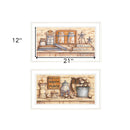 Set Of Two My Happy Place 1 White Framed Print Wall Art