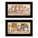 Set Of Two My Happy Place 2 Black Framed Print Wall Art