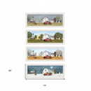 Set Of Four Billy Jacobs Four Seasons Collection VII 4-Piece 1 White Framed Print Wall Art