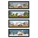 Set Of Four Billy Jacobs Four Seasons Collection VII 4-Piece 2 Black Framed Print Wall Art