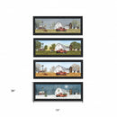 Set Of Four Billy Jacobs Four Seasons Collection VII 4-Piece 2 Black Framed Print Wall Art