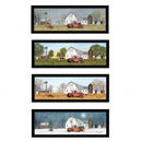Set Of Four Billy Jacobs Four Seasons Collection VII 4-Piece 3 Black Framed Print Wall Art