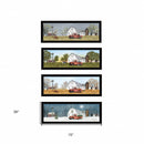 Set Of Four Billy Jacobs Four Seasons Collection VII 4-Piece 3 Black Framed Print Wall Art