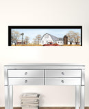 Set Of Two Billy Jacobs Seasonal Autumn Or Winter Black Frame Black Framed Print Wall Art