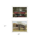 Set Of Two Bridge Collection I 2-Piece 1 White Framed Print Wall Art