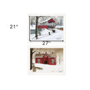 Set Of Two Crisp & New Fallen Snow 2-Piece 1 White Framed Print Wall Art