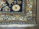 Persian Qum Rug 5.6 x 8.8, Navy Blue