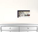 Set Of Four Seasons on the Farm Black Framed Print Wall Art