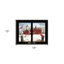 Winter Friends 6 Black Framed Print Wall Art