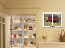 Herd of Black Angus By The Red Barn White Framed Print Wall Art