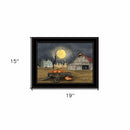 Spooky Harvest Moon 4 Black Framed Print Wall Art