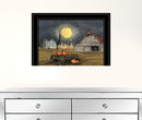 Spooky Harvest Moon 4 Black Framed Print Wall Art