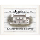 America Land That I Love White Framed Print Wall Art