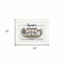America Land That I Love White Framed Print Wall Art