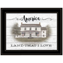 America Land That I Love Black Framed Print Wall Art