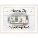 Humble And Kind White Framed Print Wall Art