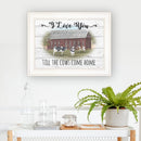 I Love You Till The Cows Come Home 1 White Framed Print Wall Art