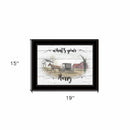Whats Your Hurry Amish Buggy Black Framed Print Wall Art