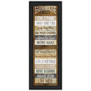 Farmhouse Rules 3 Black Framed Print Wall Art