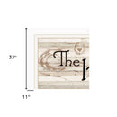 Set Of Four Kitchen Print (33x8) & Mug Rack(Horizonal) 27x8x3 White Frame White Framed Print Wall Art
