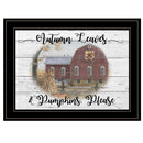 Autumn Leaves 3 Black Framed Print Wall Art