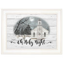 OH HOLY Night 2 White Framed Print Wall Art