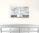 Sailboat On Water 2 White Framed Print Wall Art